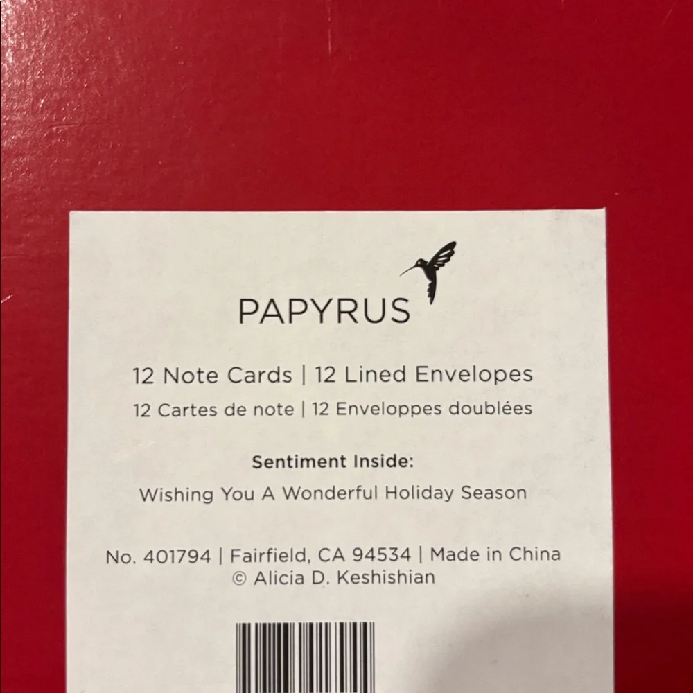 Papyrus Penguin and Tree Holiday Photo Insert Card Set.. NWT